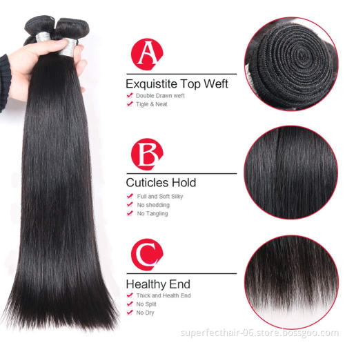 Super Nice Mink Silky Straight Hair 3 Bundles Of Brazilian Human Hair 100 Grams For Women